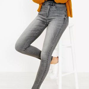 High Rise Sculpt Jeggings In Mid Grey Wash